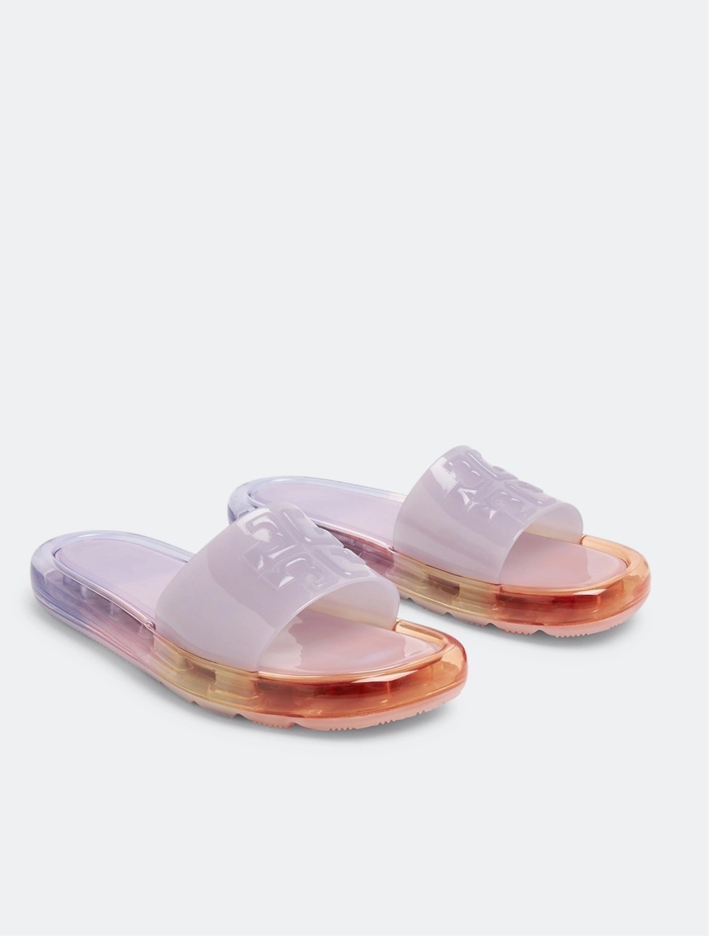 Tory Burch Lavender Bubble Jelly Slide Sandals with Gradient Sole Women’s Size 8